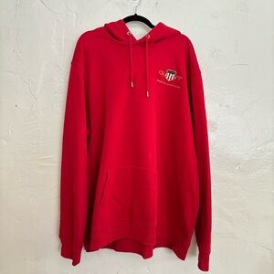Gant Shield 1949 Red Front Embroidered Logo Hoodie Pullover 5XL